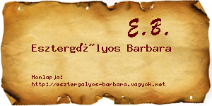 Esztergályos Barbara névjegykártya