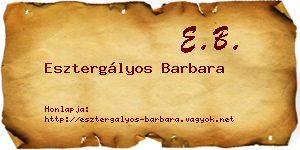 Esztergályos Barbara névjegykártya