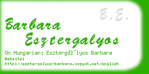 barbara esztergalyos business card